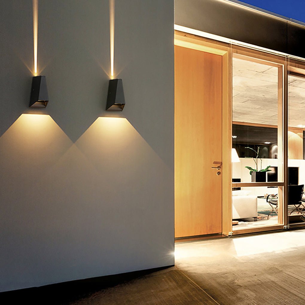 Up and Down LED Waterproof Black Modern Outdoor Wall Lights