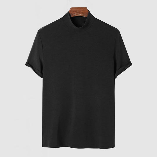 Men’s Luxurious Mock Neck T-Shirt