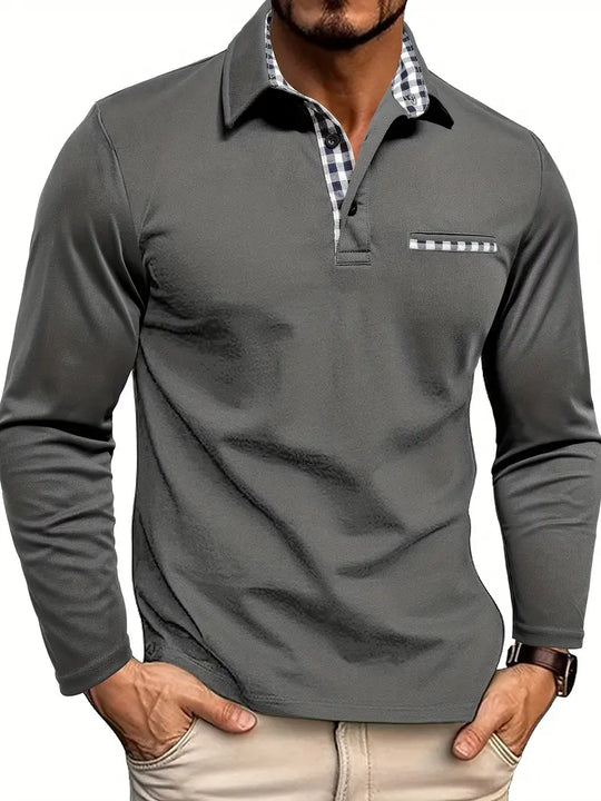 Classic Men’s Long Sleeve Polo Shirt