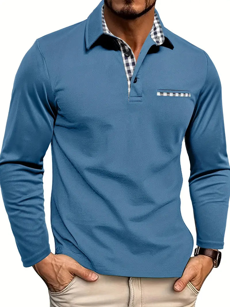 Classic Men’s Long Sleeve Polo Shirt