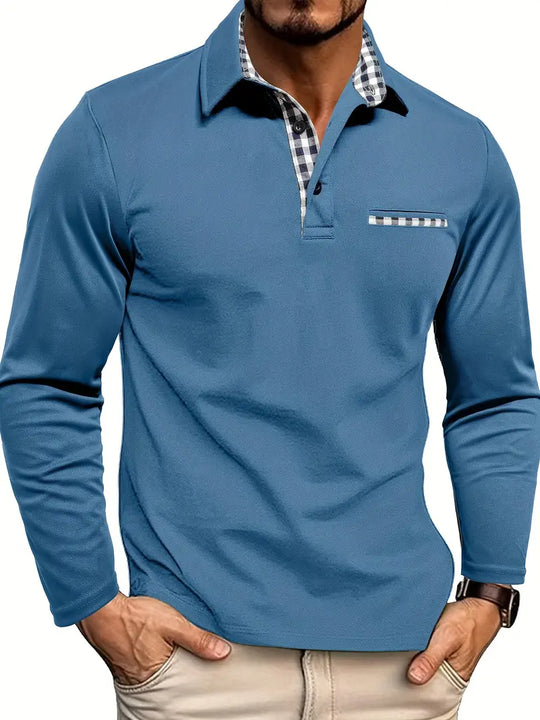 Classic Men’s Long Sleeve Polo Shirt