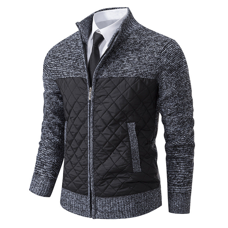 Men’s Warm Quilted Knit Jacket