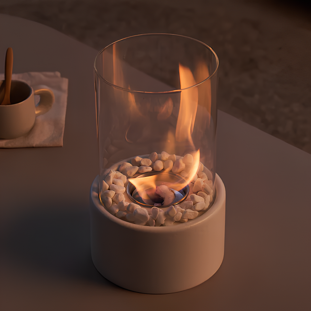 Classic Oil Lamp with Open Flame