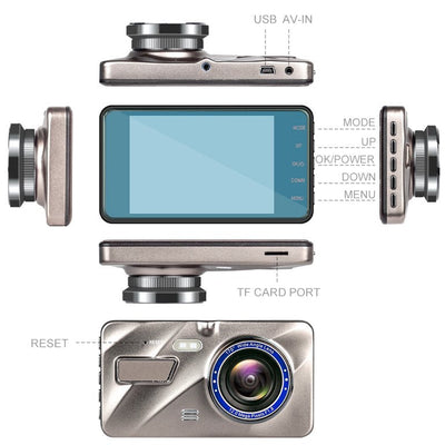 Wireless Front And Rear Dash Cam With Night Vision