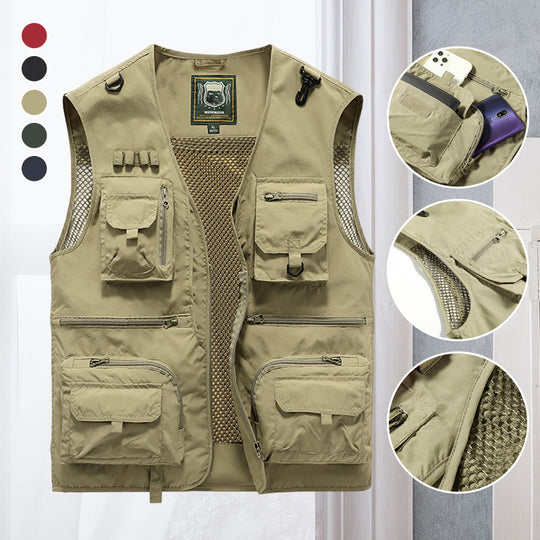 Men’s Utility Vest with Multiple Pockets