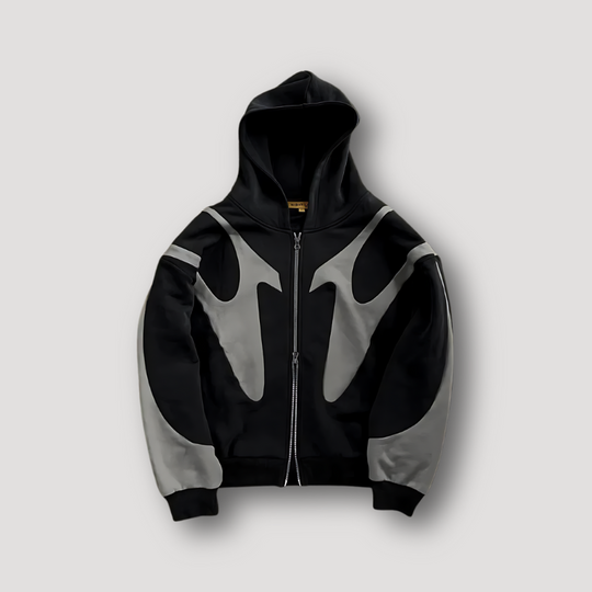 Zip-Up Graphic Hoodie