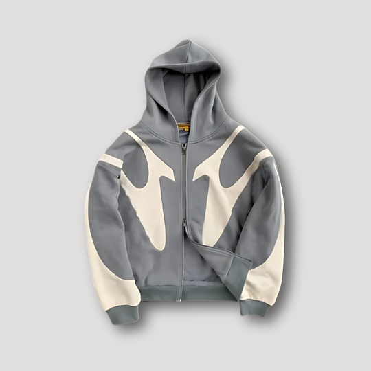 Zip-Up Graphic Hoodie