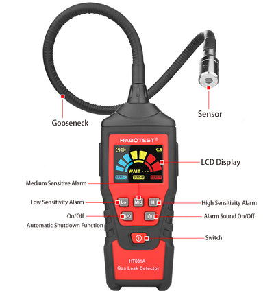 Gas Leak Detector with 44cm Gooseneck - Getitt