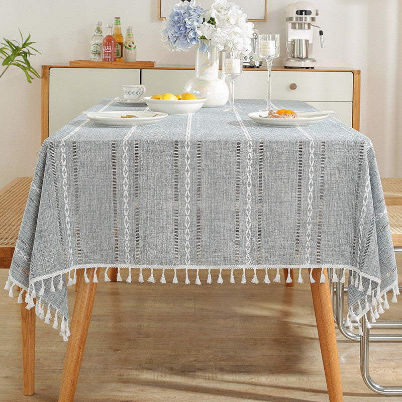 Elegant Cotton and Linen Tablecloth