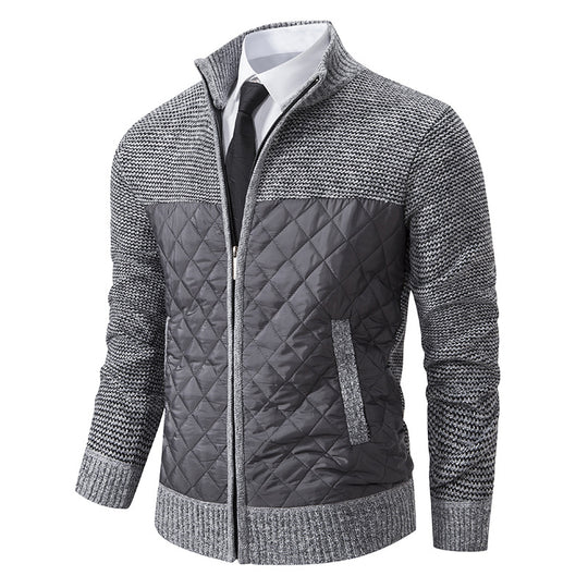 Men’s Warm Quilted Knit Jacket