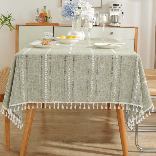 Elegant Cotton and Linen Tablecloth