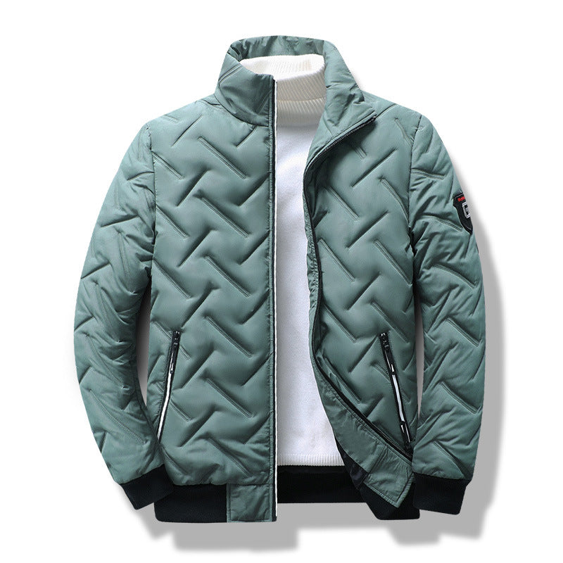 Men’s Warm Quilted Bomber Jacket