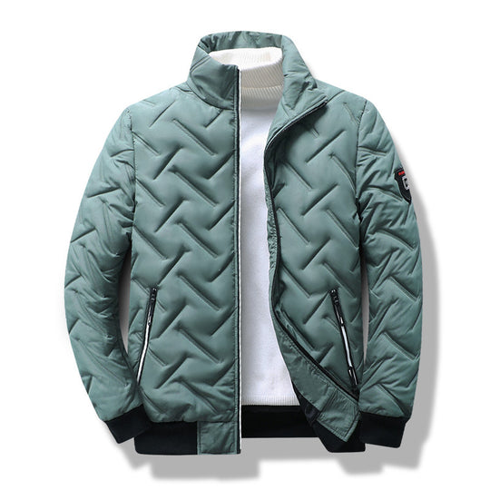 Men’s Warm Quilted Bomber Jacket