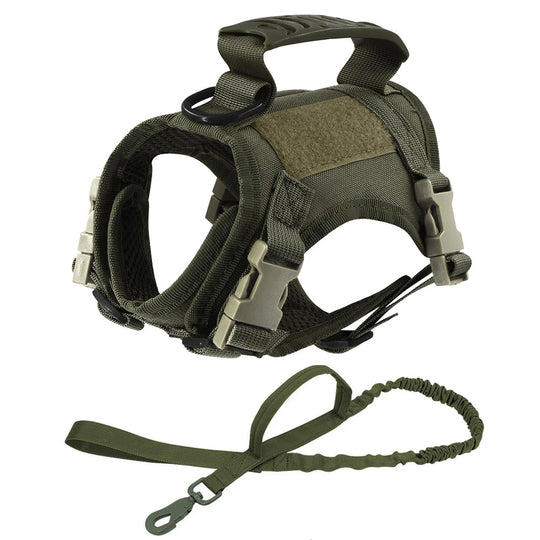 Military-Style Tactical Cat Harness & Leash