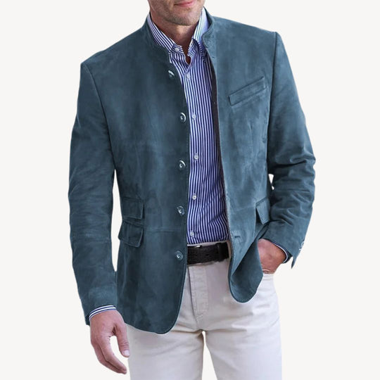 Suede Blazer Jacket Men