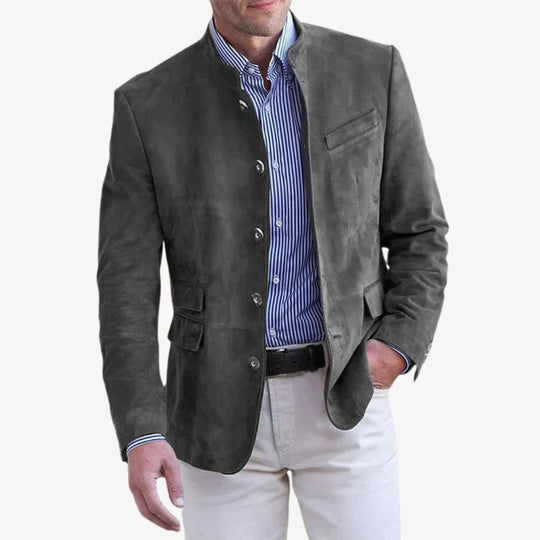 Suede Blazer Jacket Men