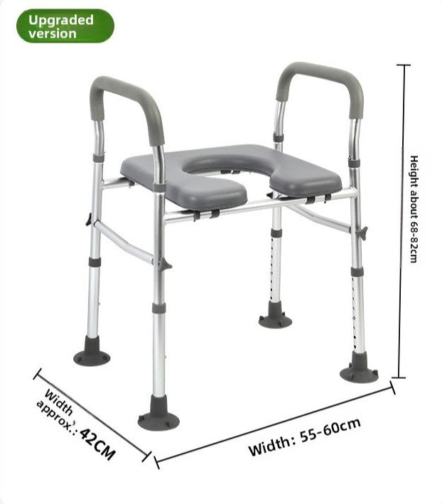 Sturdy Raised Toilet Seat Riser with Handles