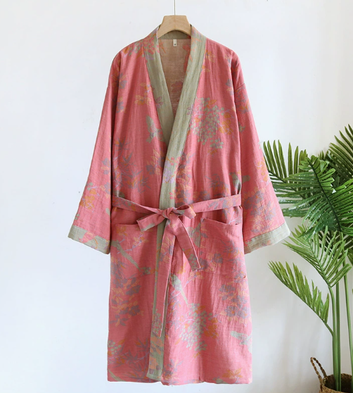 Breathable Cotton Waffle Bathrobe