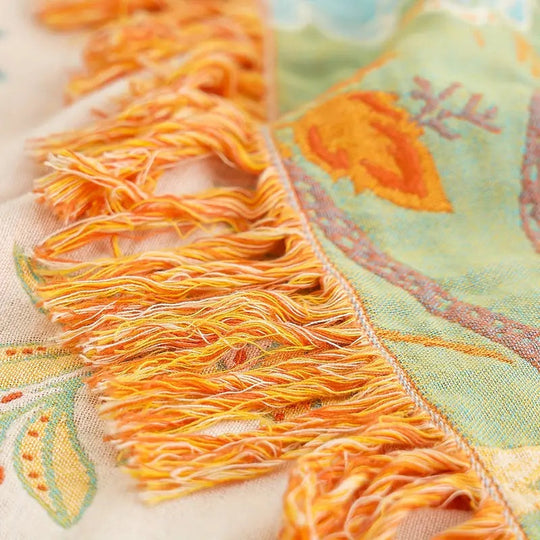 Rustic Floral Boho Blanket | Floral Blanket