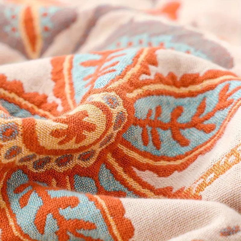 Rustic Floral Boho Blanket | Floral Blanket