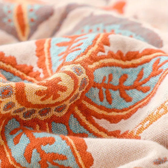 Rustic Floral Boho Blanket | Floral Blanket