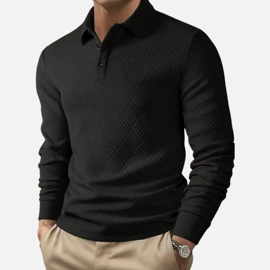 Men’s Stylish Long Sleeve Polo Shirt
