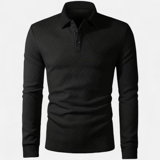 Men’s Stylish Long Sleeve Polo Shirt