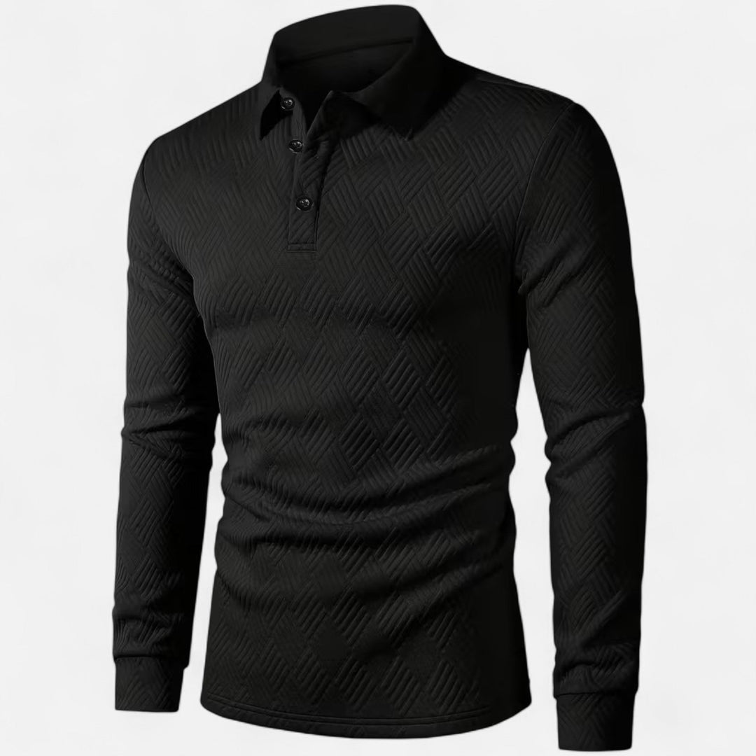 Men’s Stylish Long Sleeve Polo Shirt