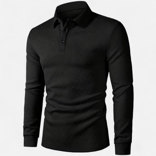 Men’s Stylish Long Sleeve Polo Shirt