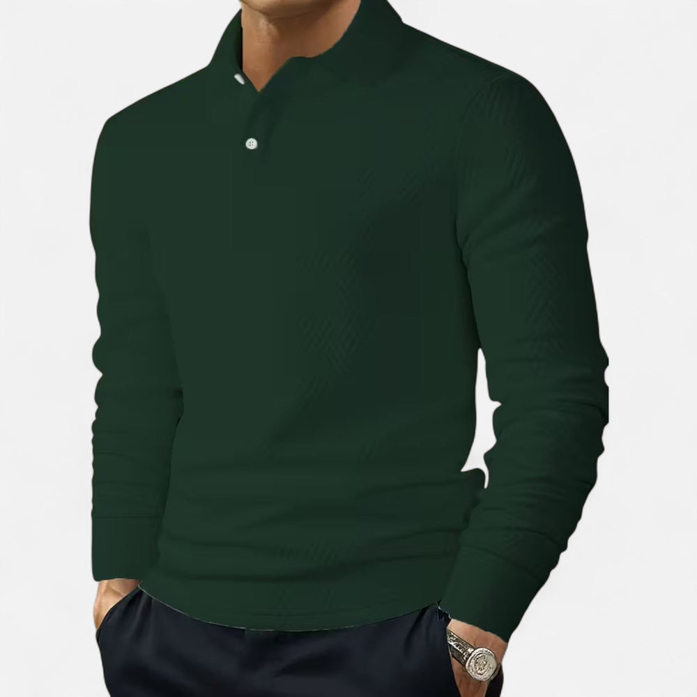 Men’s Stylish Long Sleeve Polo Shirt