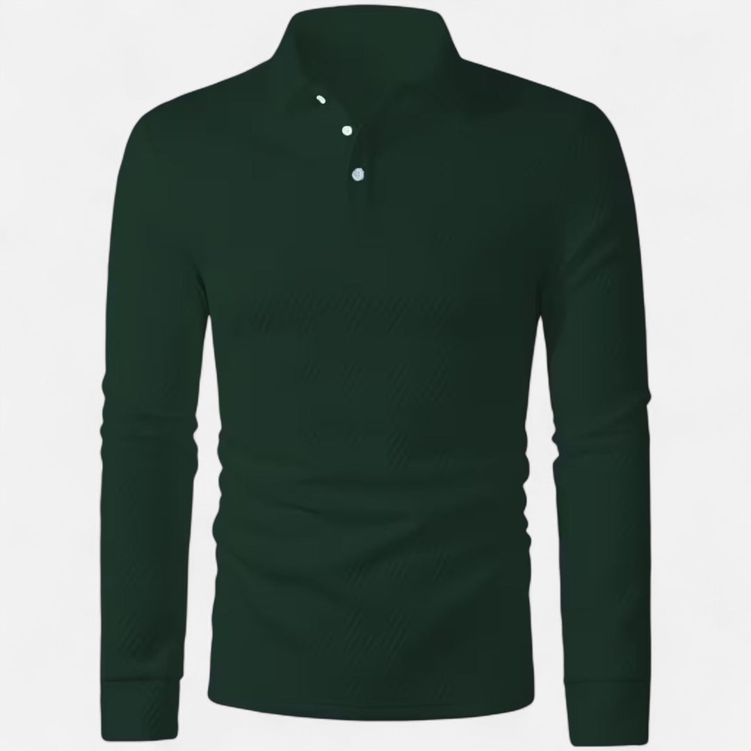 Men’s Stylish Long Sleeve Polo Shirt
