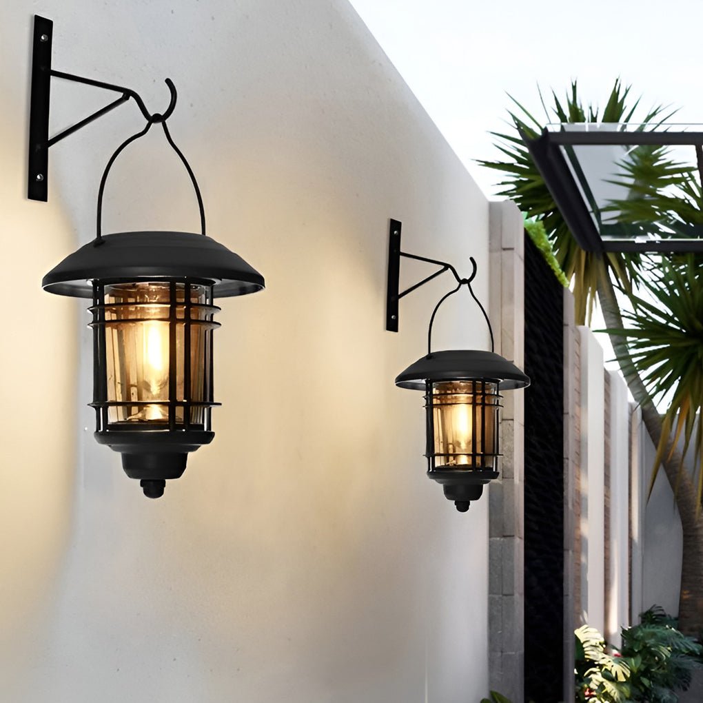 Industrial Solar Outdoor Wall Lights