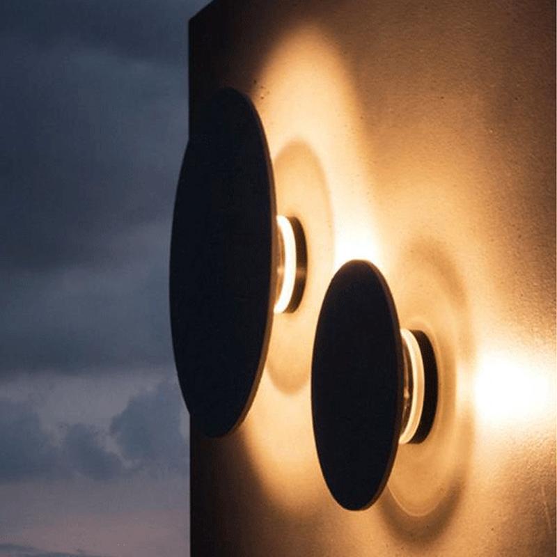 Round Concrete Modern Outdoor Wall Lights Porch Lights