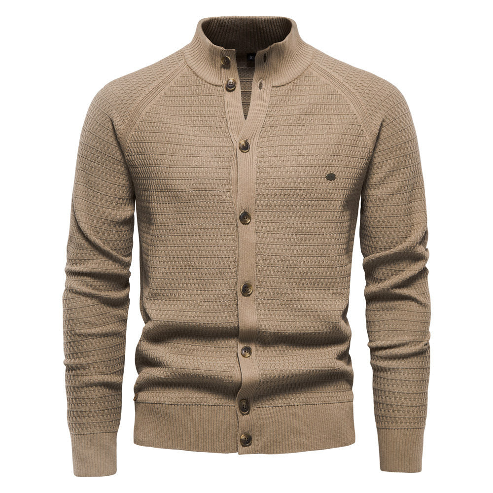 Men’s Stand Collar Cardigan
