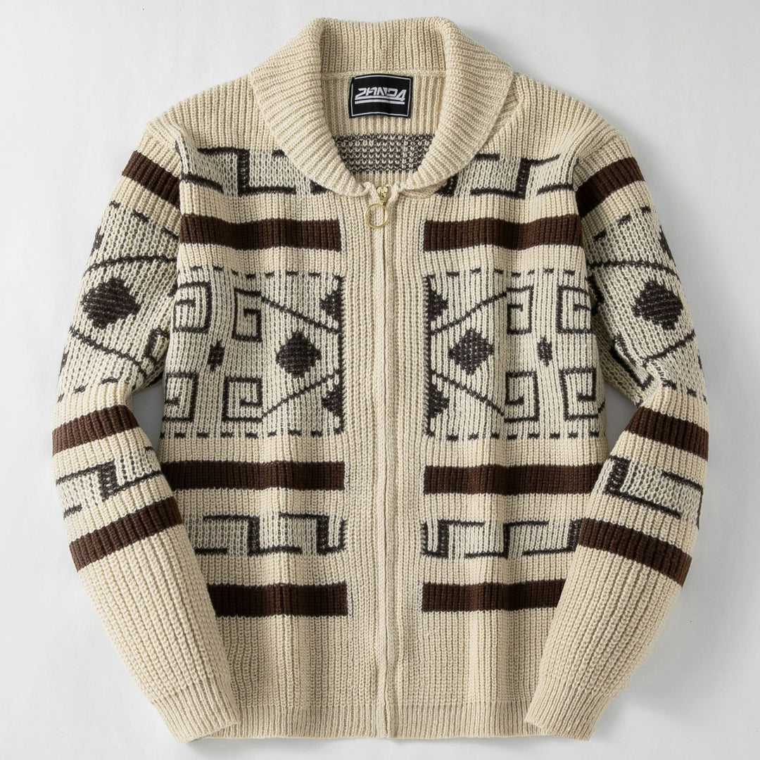 Vintage Shawl Collar Knit Cardigan