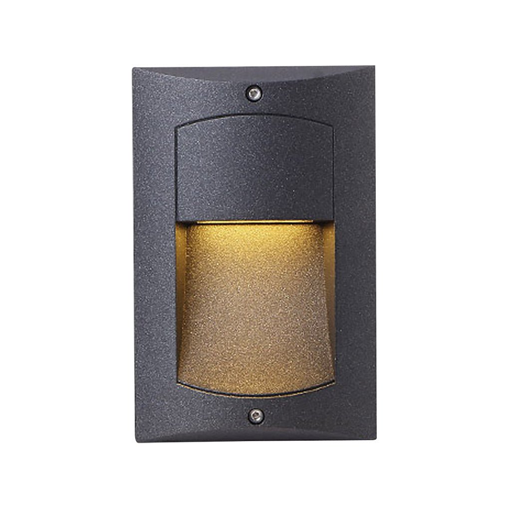 Outdoor LED Black Step Lights, Waterproof Recessed Stair Sconces