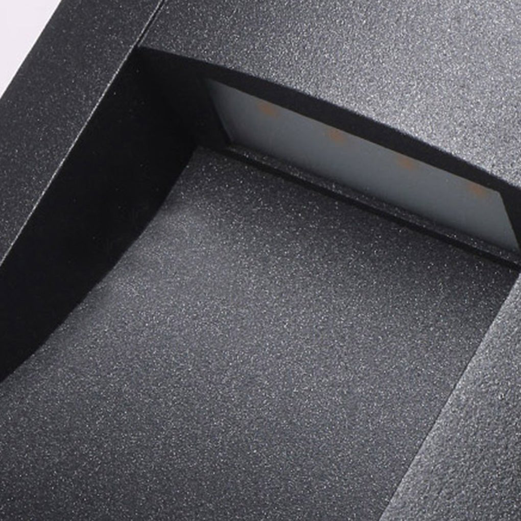 Outdoor LED Black Step Lights, Waterproof Recessed Stair Sconces