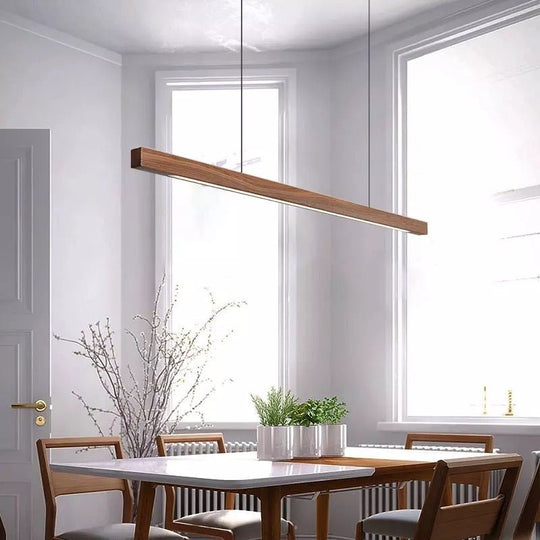 LED Wooden Pendant Light