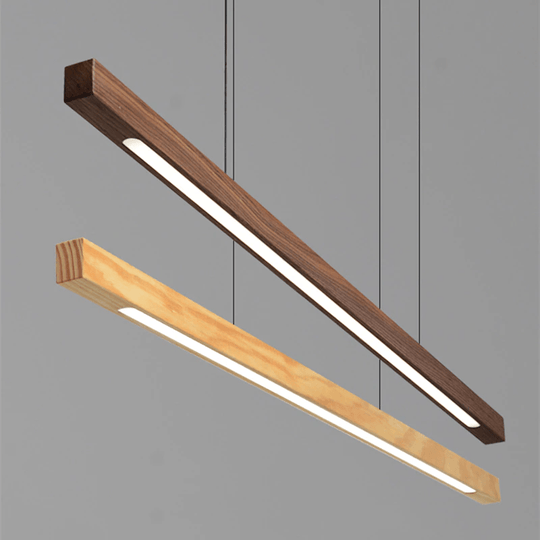 LED Wooden Pendant Light