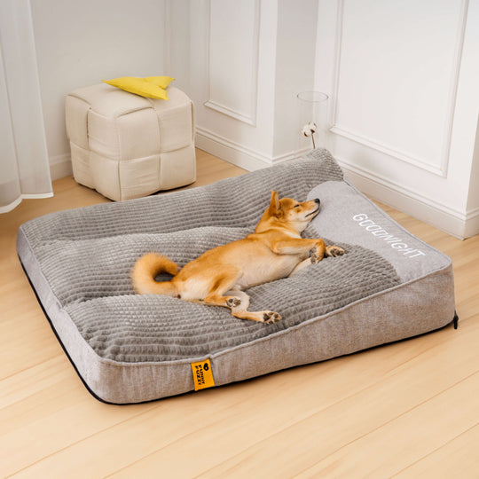 Soft Dog Bed with Headrest