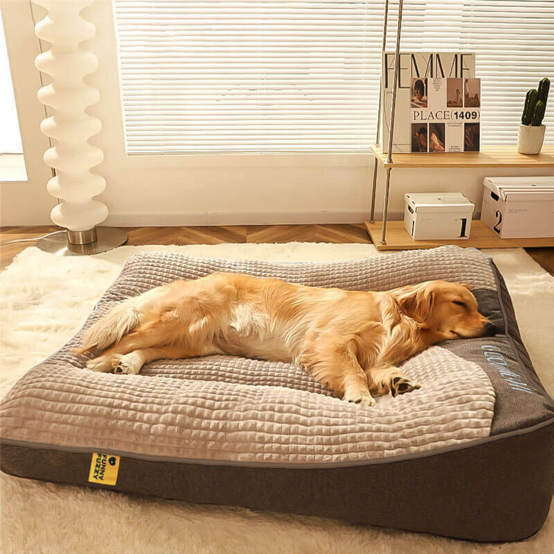 Soft Dog Bed with Headrest