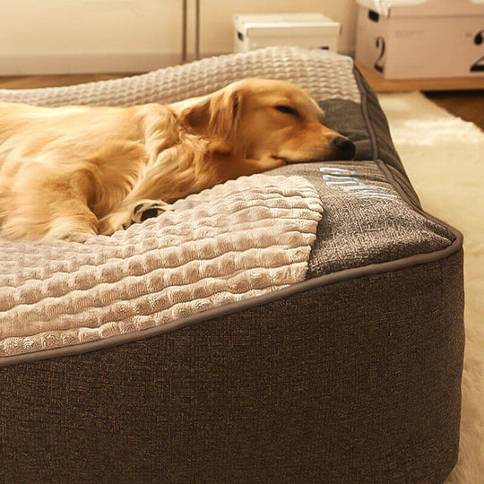 Soft Dog Bed with Headrest
