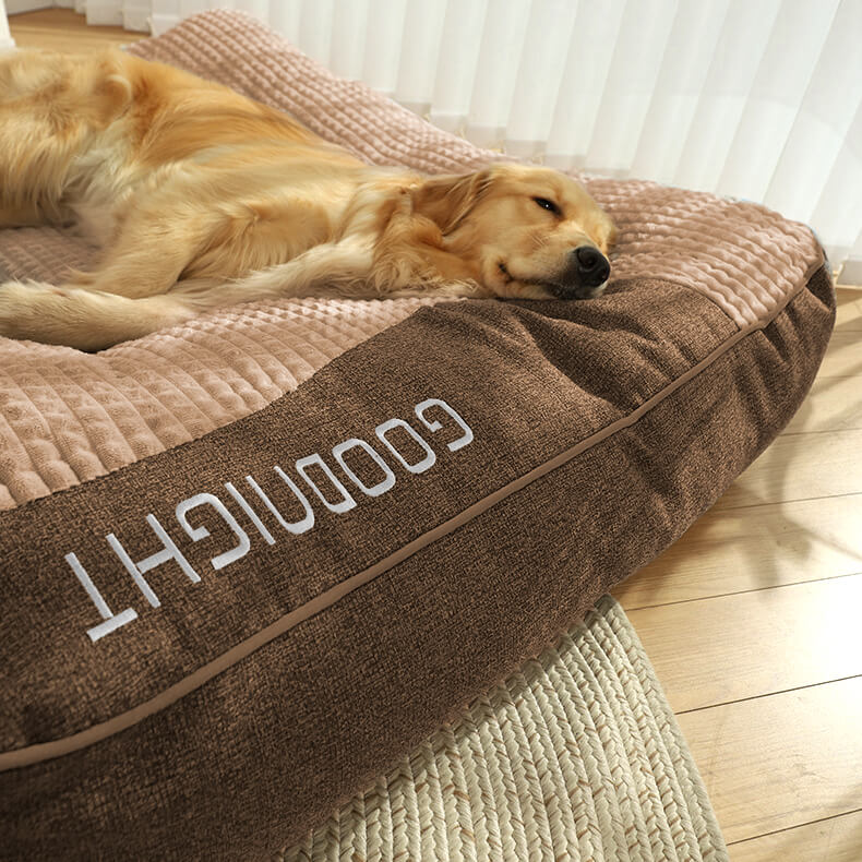 Soft Dog Bed with Headrest