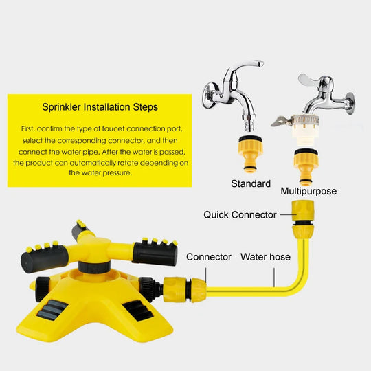 Rotating Lawn Sprinkler for Gardens