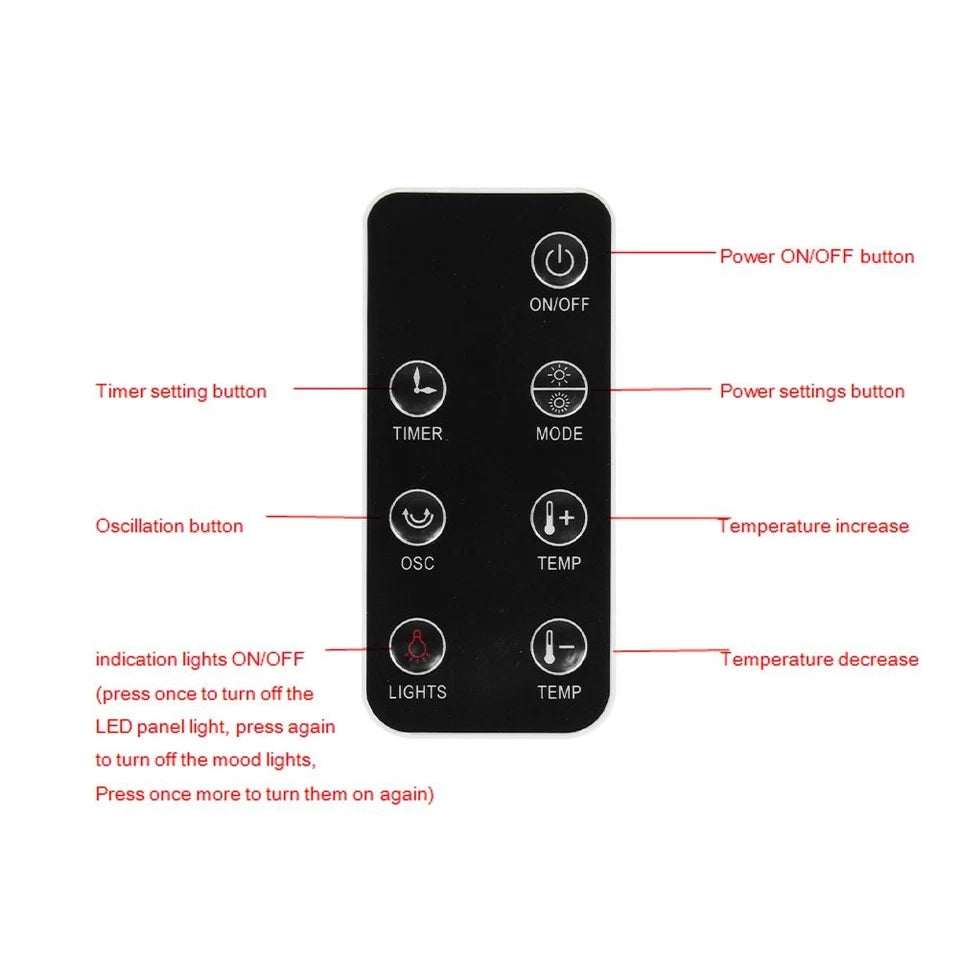 scillating PTC Ceramic Tower Heater 2000W