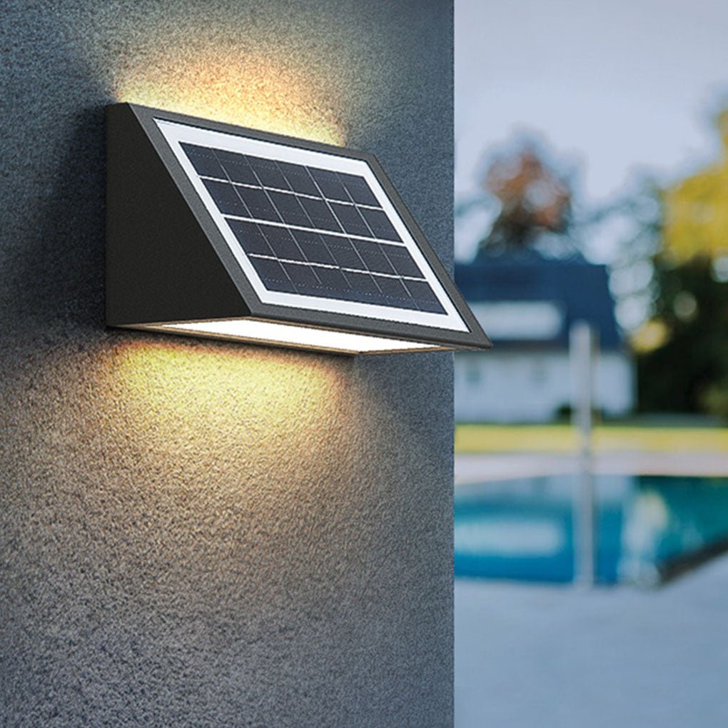 Minimalist LED Up and Down Solar Outdoor Wall Lights