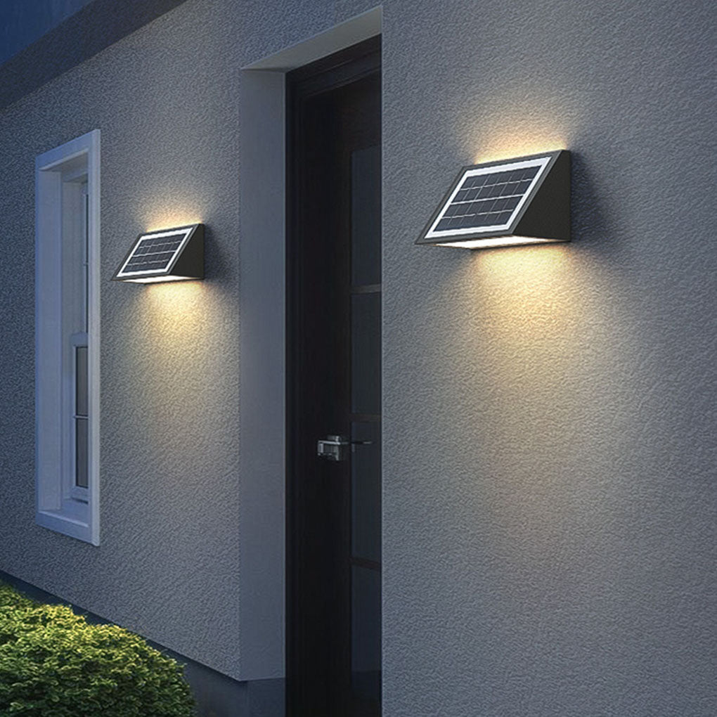 Minimalist LED Up and Down Solar Outdoor Wall Lights