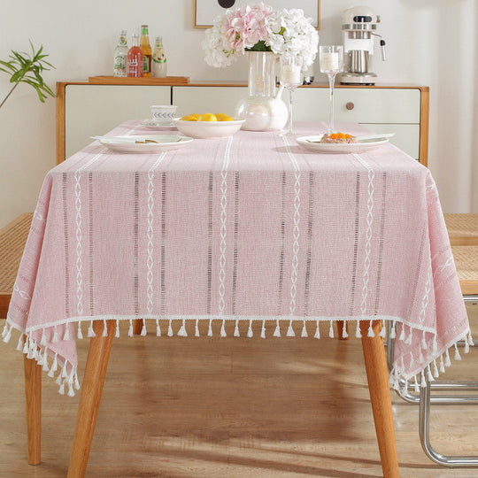 Elegant Cotton and Linen Tablecloth