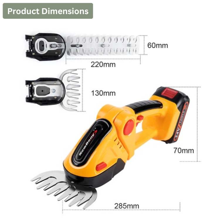 2-in-1 Cordless Hedge Trimmer and Grass Shear