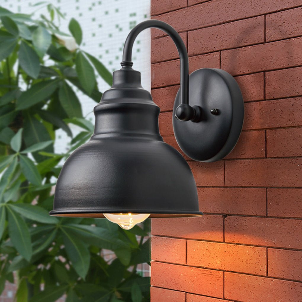 Retro Outdoor Waterproof Wall Light with Light Sensor